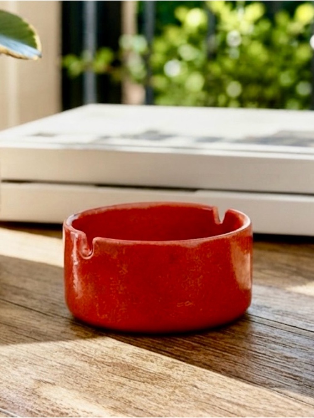 Vintage Wächtersbach Red Ceramic Ashtray Mid-Century Modern Germany